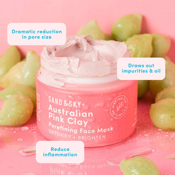 Australian Pink Clay Porefining Face Mask Deluxe Travel Size